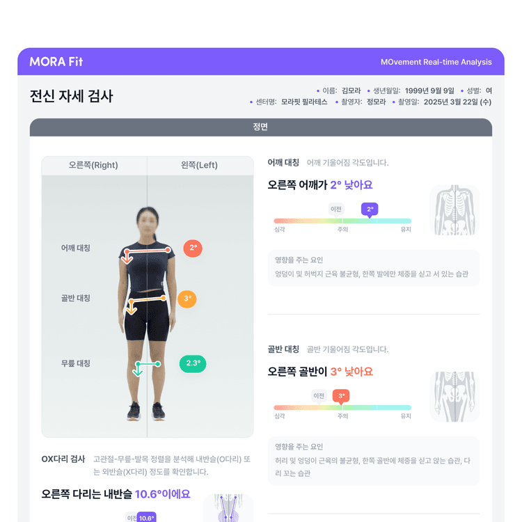 모라핏 결과지 이미지 - 모바일